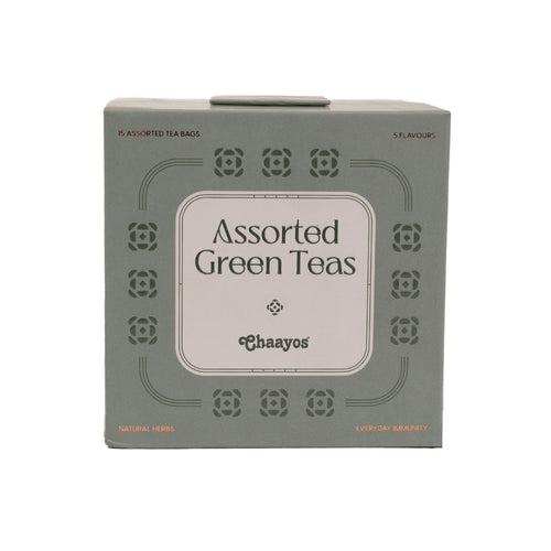 Chaayos Festival Gift Box| an assortment of 15 sachets of Green Teas | Tea Gift Hamper| Gift hamper for Friends & Family | Each Packed with wellness benefits | Diwali gift box set