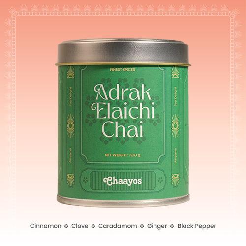 Chaayos Festival Gift Box| Masala tea & Adrak Eliachi chai for tea lovers | Tea Gift Hamper| Gift hamper for Friends & Family | Premium Gift Box 2 tins (100 gms each) of Masala Chai and Adrak