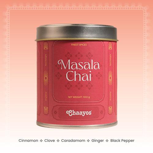 Chaayos Festival Gift Box| Masala tea & Adrak Eliachi chai for tea lovers | Tea Gift Hamper| Gift hamper for Friends & Family | Premium Gift Box 2 tins (100 gms each) of Masala Chai and Adrak