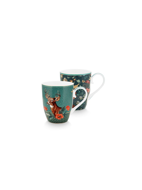 Winter Wonderland Floral Mugs-L (Set of 2)