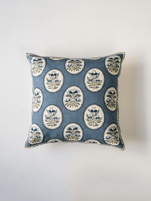 Fleur Cushion Cover (Sapphire)