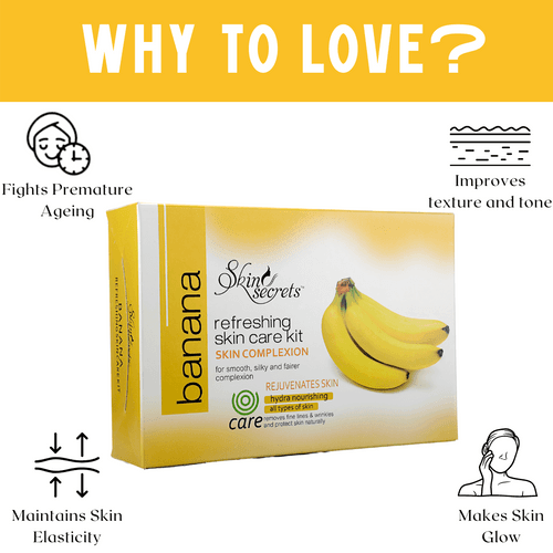 Banana Facial Kit with Banana Extract & Vitamin E Oil for Brighter Complexion| 310gm