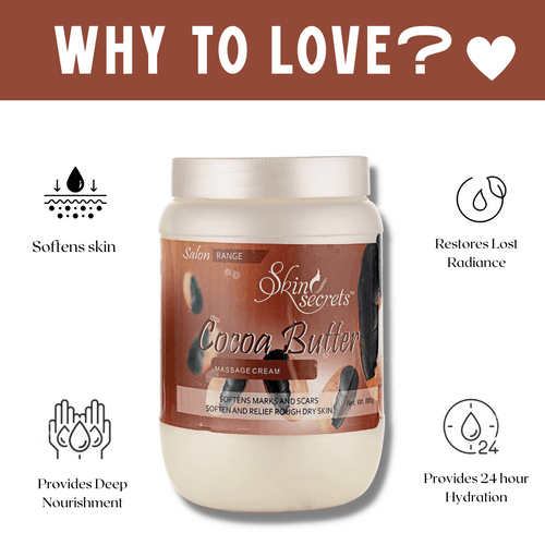 Cocoa Butter Massage Cream with Cocoa Powder