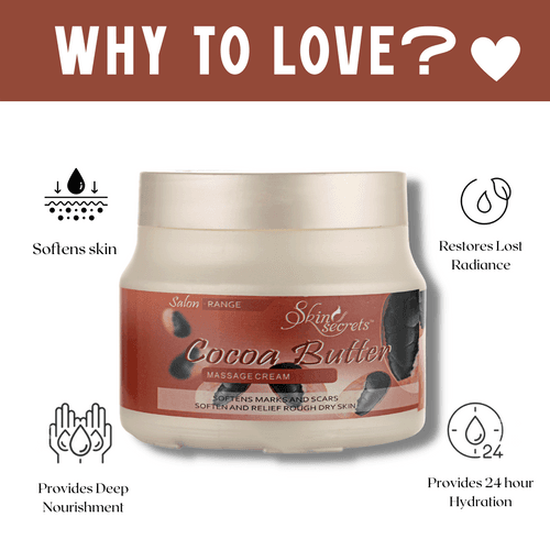 Cocoa Butter Massage Cream with Cocoa Powder