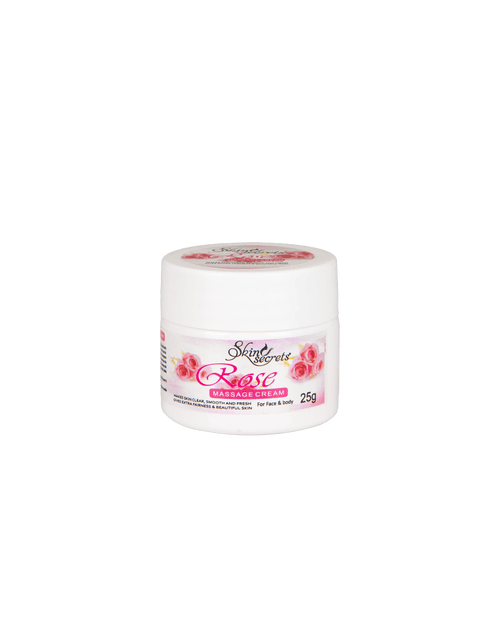 Rose Massage Cream with Rose Essential Oil| Paraben Free, Vegan| 25gm (Mini)