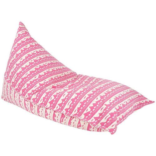 Pink Belle Mare Woven Bean Bag