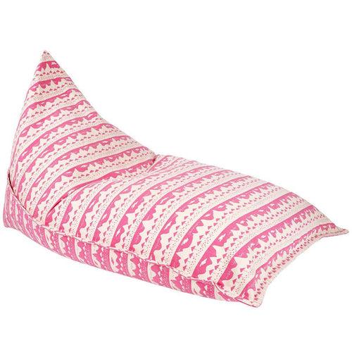 Pink Belle Mare Woven Bean Bag