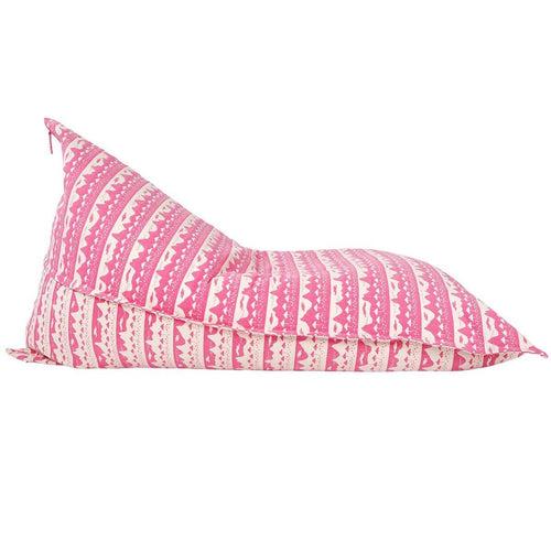 Pink Belle Mare Woven Bean Bag