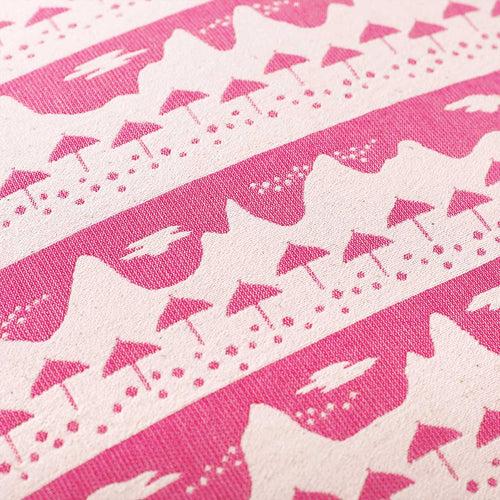 Pink Belle Mare Woven Cushion Cover