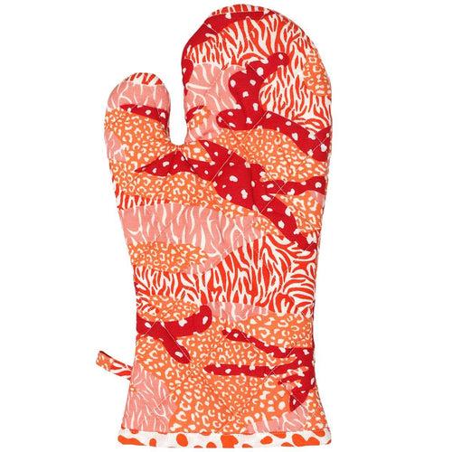 Orange Big Cat Camo Oven Glove