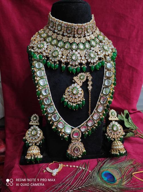 Contemporary Kundan Jewelry Ensemble