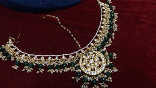 ZEVAR I Traditional Kundan & Pearl Mathapatti Style Maangtika