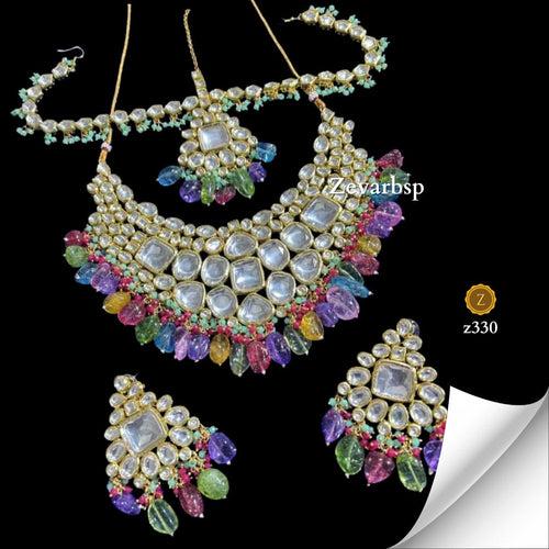 Mosaic Melody Kundan Multicolor Necklace