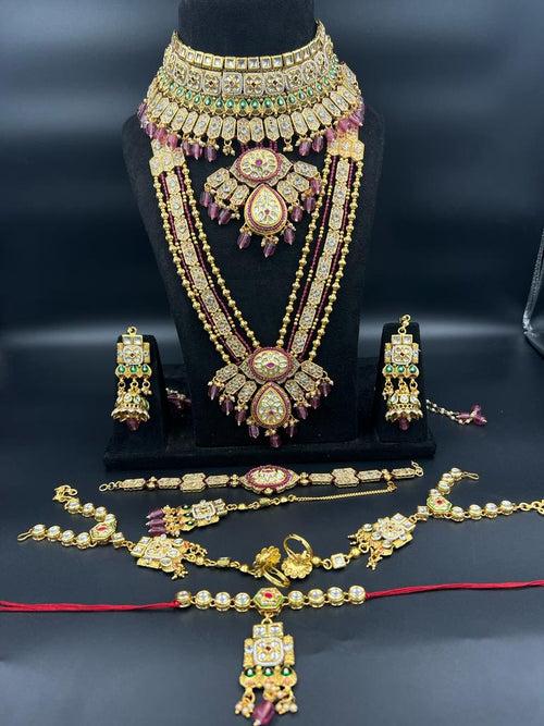 ZEVAR | Elegant Kundan Bridal Gold Jewellery Set - Exquisite Craftsmanship