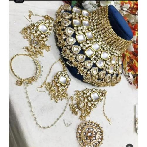 ZEVAR | High Quality Kundan Bridal Choker Necklace With Earring & Maangtika