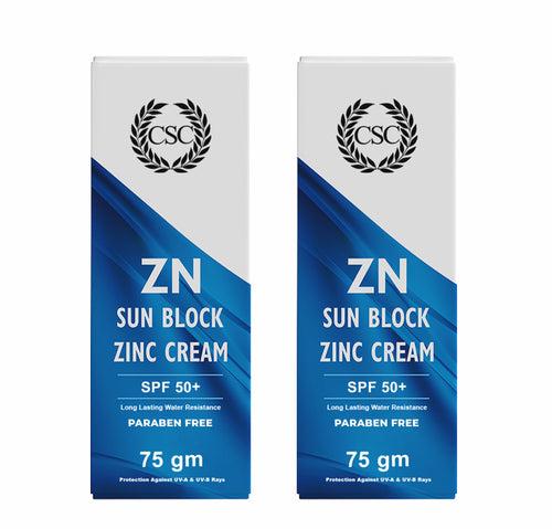 CSC ZN Sunblock Zinc Oxide Cream for Cricketers (Pack of 2) - Sweat & Water Resistant