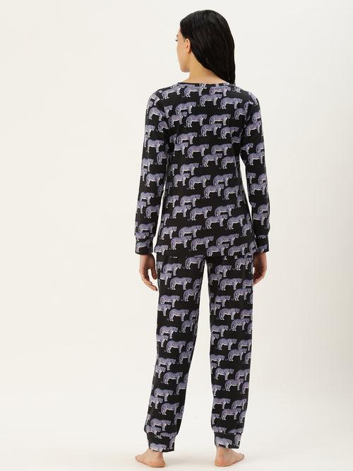 Animal Black Co-ord Set