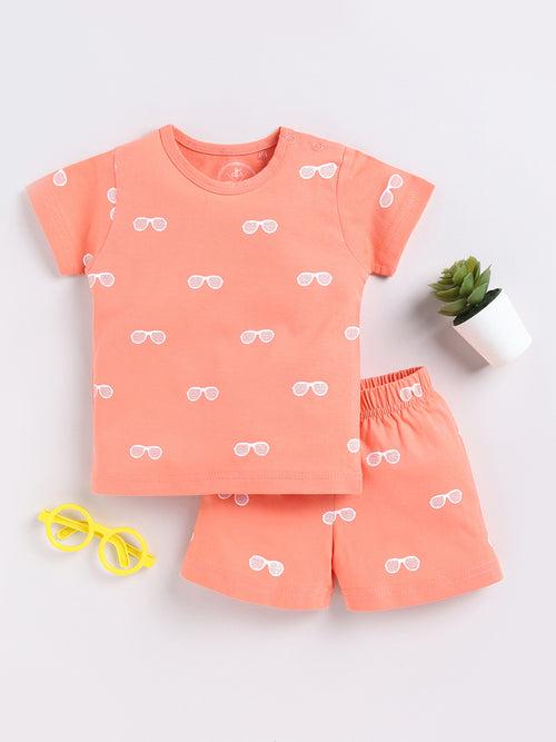 Orange Sunglass Print Co-ord Set