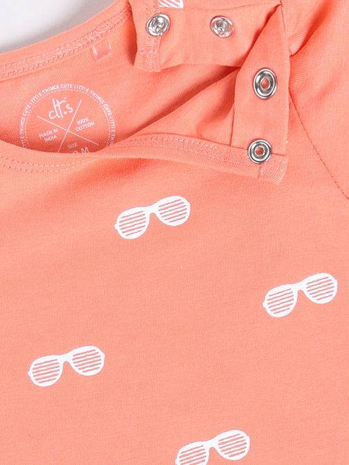 Orange Sunglass Print Co-ord Set