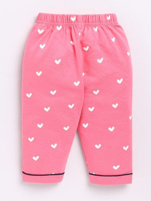 Pink "You're So Loved" Half Sleeve Night Suit