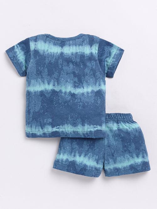 Blue Tie and Dye Half Sleeve Co-ord Set