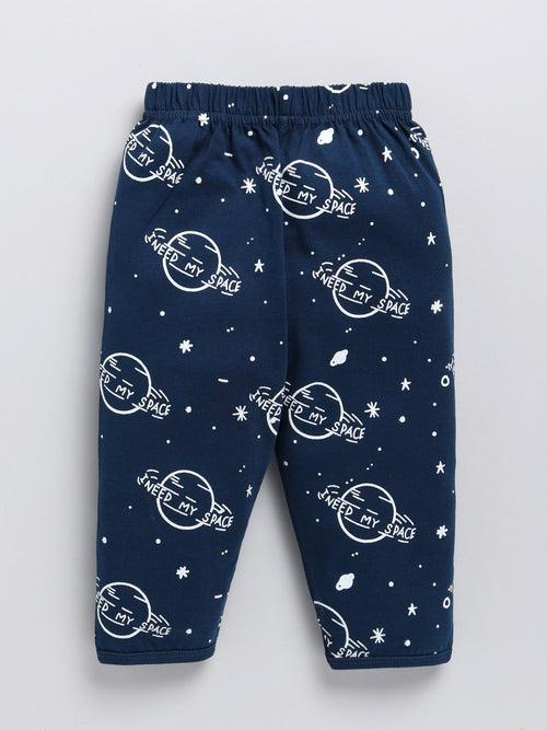 Blue Space Theme Full Sleeve Night Suit