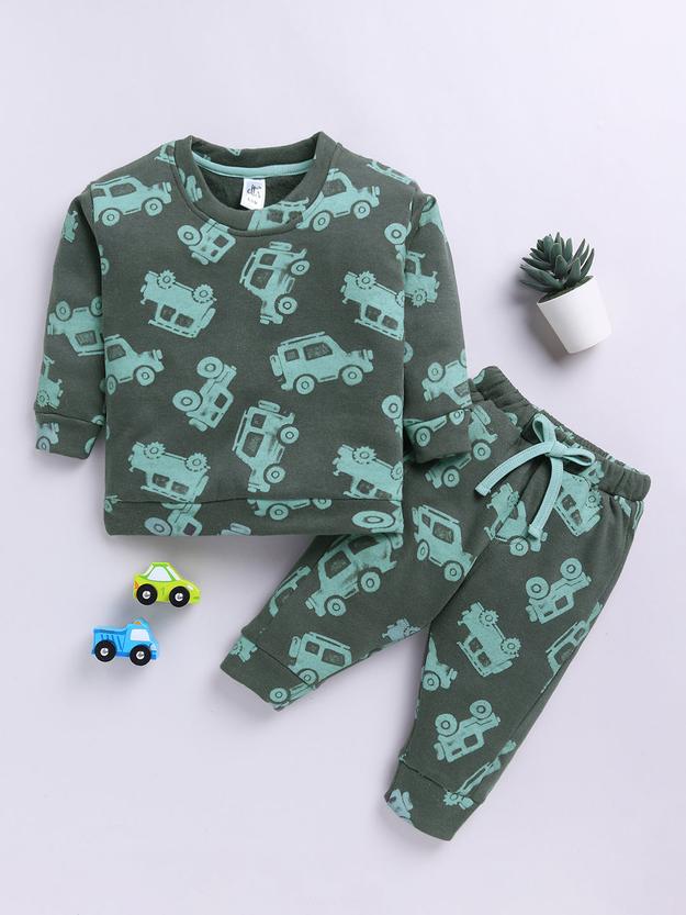 Grey 'Car' Printed Co-ord Set