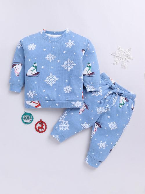 Blue Winter Theme Co-ord Set