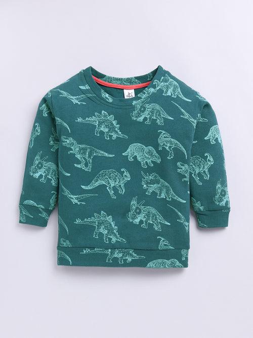 Teal Dino Printed Co-ord Set