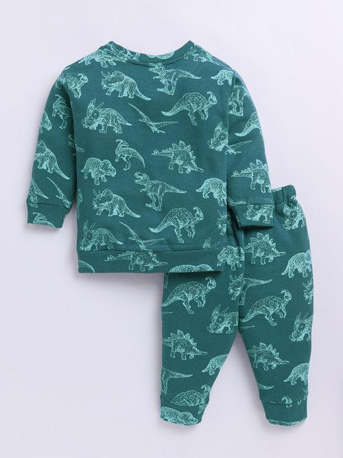 Teal Dino Printed Co-ord Set