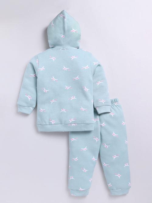 Green Unicorn Hoodie Set