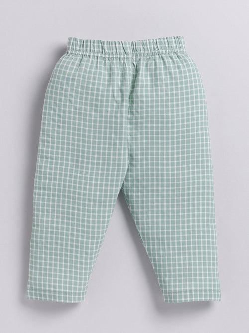 Green Checked Kurta Pyjama