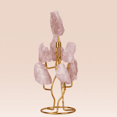 Rose Quartz Raw Cluster Stand