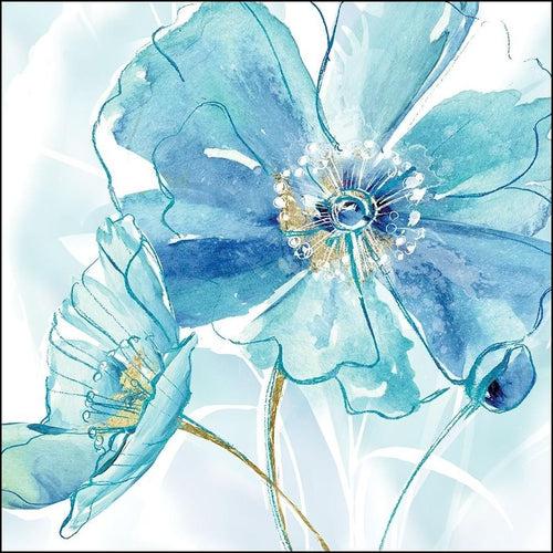 Blue Spring Poppy Wall Set 69 | Painting for Living room and Bedroom