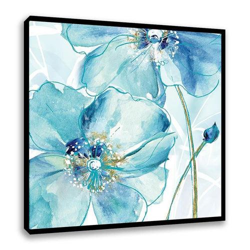 Blue Spring Poppy Wall Set 69 | Painting for Living room and Bedroom