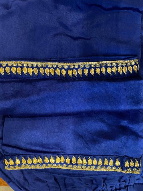 Pure Chanderi Suit x Blue