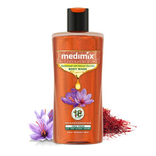 Kumkumadi With Natural Glycerine Body Wash For Clear and Radiant Skin | 250ml + 50ml Extra