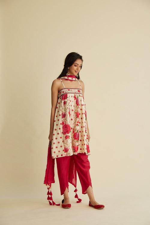 Roshni Chanderi Kurta Set