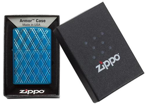 Zippo Armor High Polish Blue Diamonds - 29964