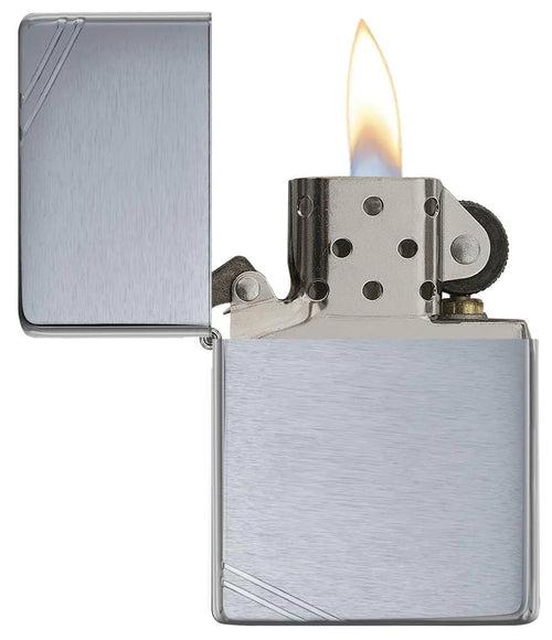 Zippo Vintage Brushed Finish Chrome - 230