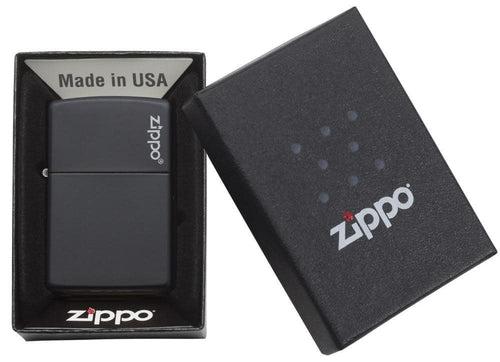 Zippo Black Matte with Logo - 218ZL