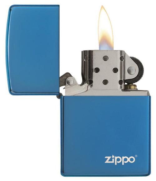 Zippo High Polish Blue Zippo Logo- 20446ZL