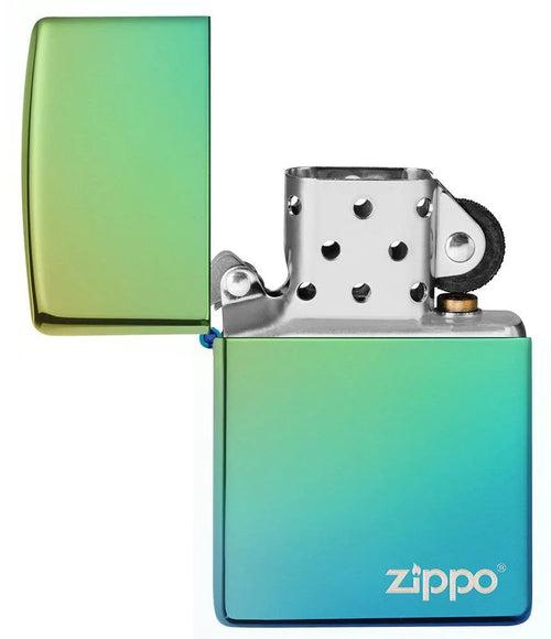 Zippo High Polish Teal with logo - 49191ZL