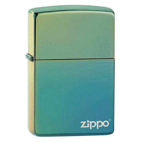 Zippo High Polish Teal with logo - 49191ZL