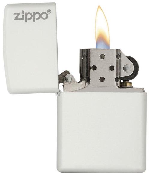 Zippo White Matte with Logo - 214ZL