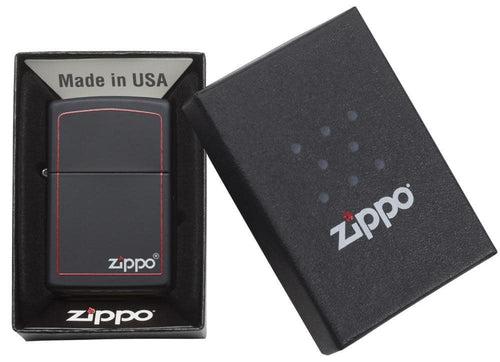 Zippo Black Matte with Border - 218ZB