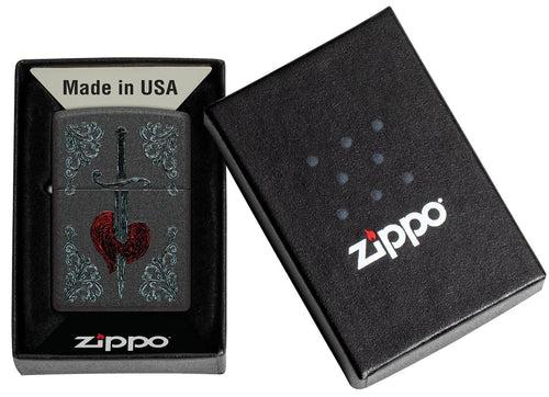 Zippo Heart Dagger Tattoo Design - 48617