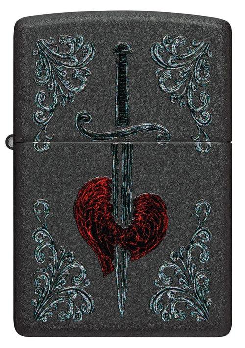 Zippo Heart Dagger Tattoo Design - 48617