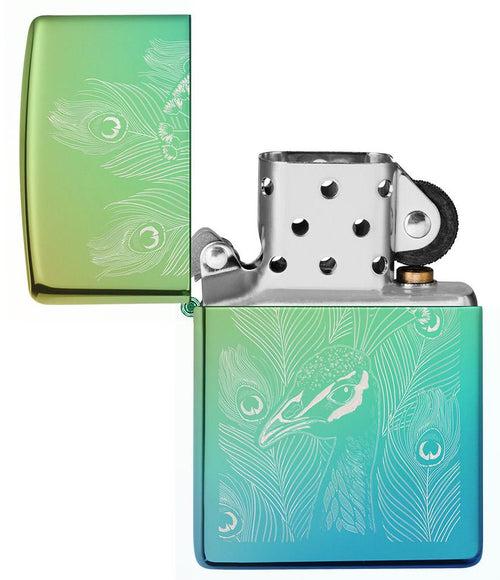 Zippo High Polish Teal Peacock - 49191