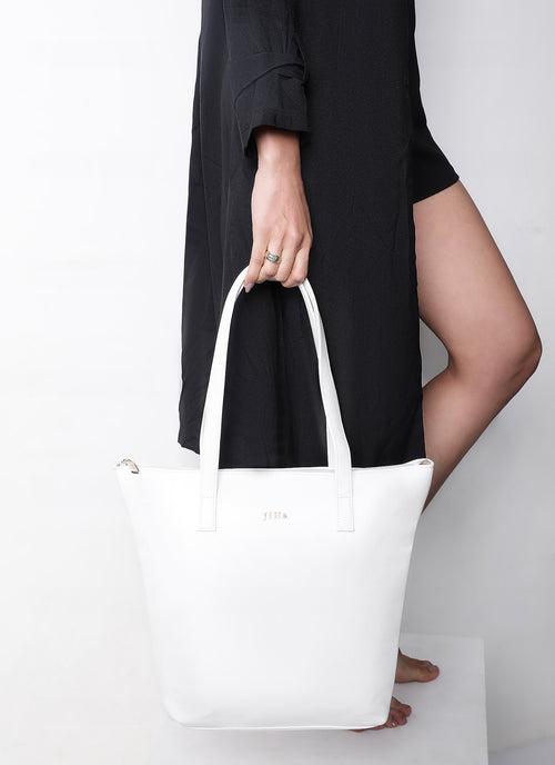 White  Simplicity Tote Bag